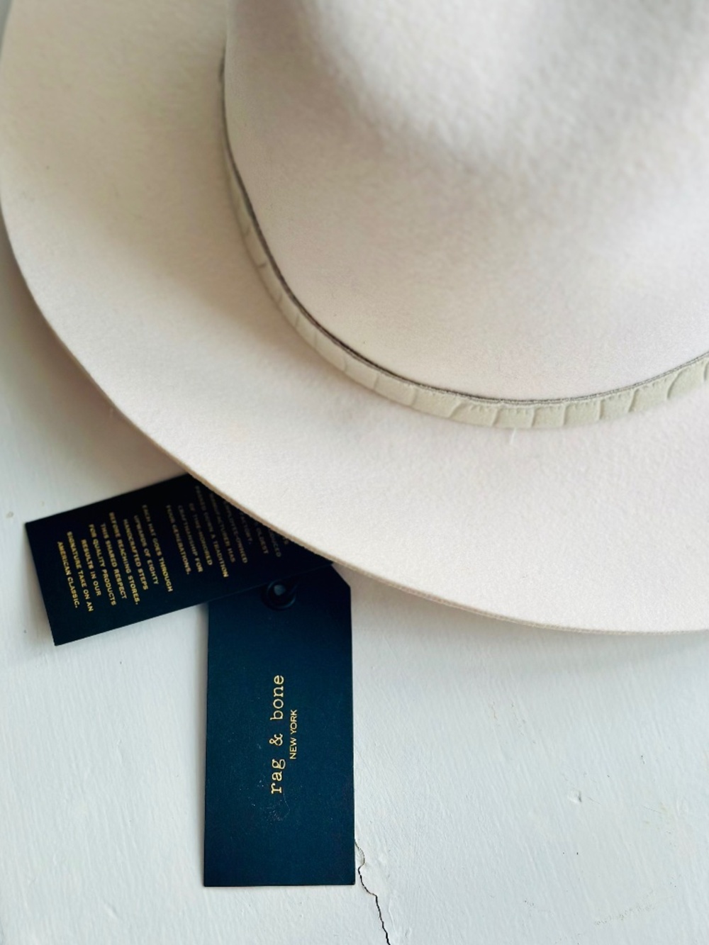 NWT Rag and Bone Wool Fedora Hat Size Large